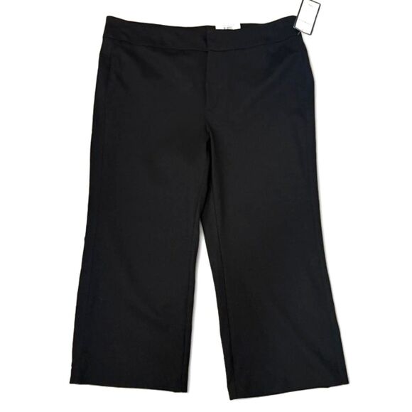 CHARTER CLUB Black Wide Leg Crop Pants, NWT! Size 18 - Picture 1 of 9